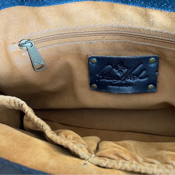 Patricia Nash Black Leather Crossbody Bag with Embellished Strap - Picture 11 of 12